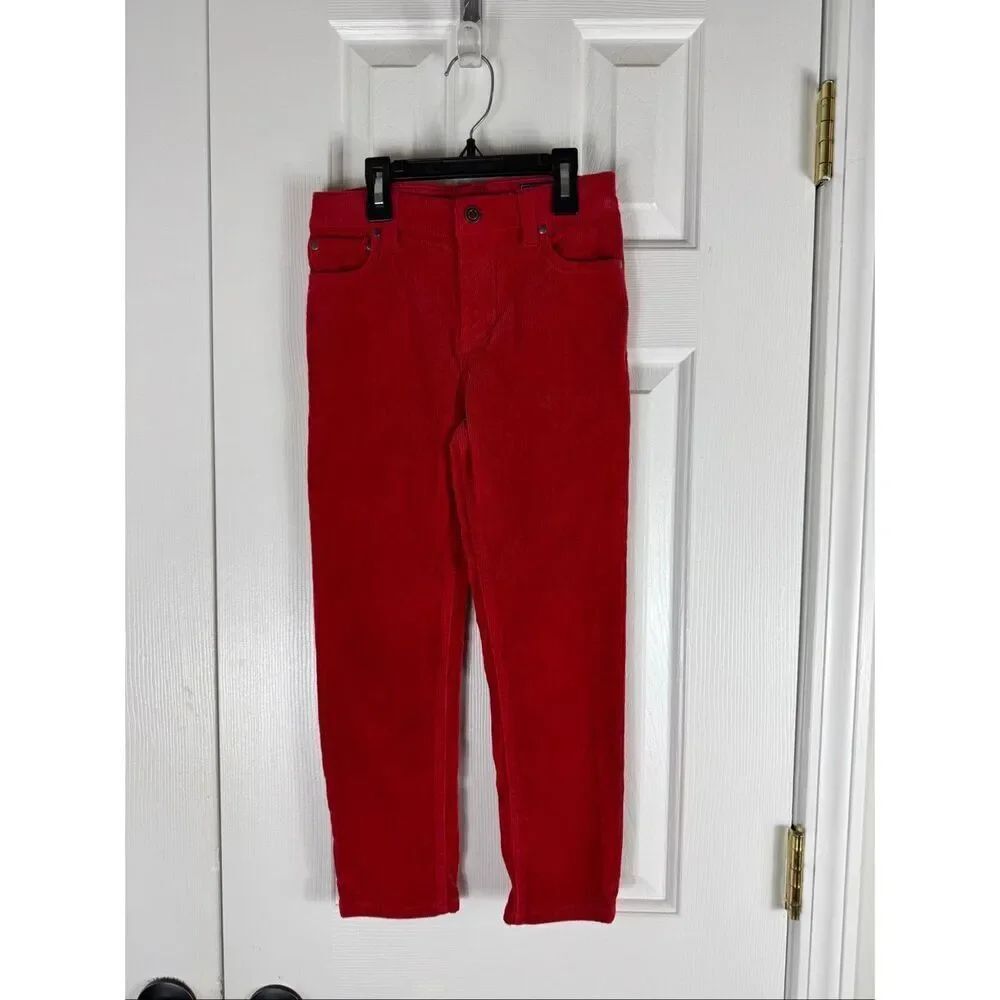 Vineyard Vines Girls Red Cords Size 7
